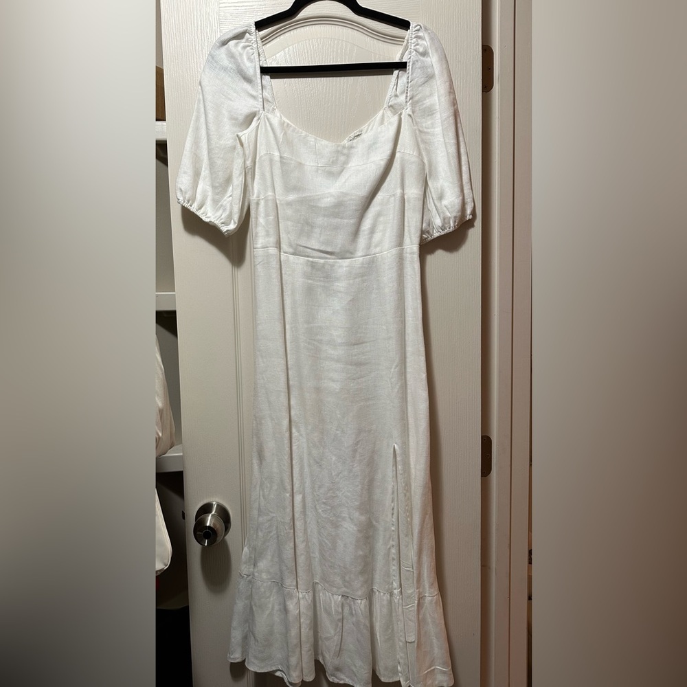 Reformation White Linen Dress